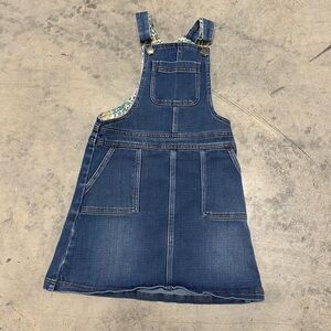 Mini Boden Denim 9-10Y Overalls Floral Lined